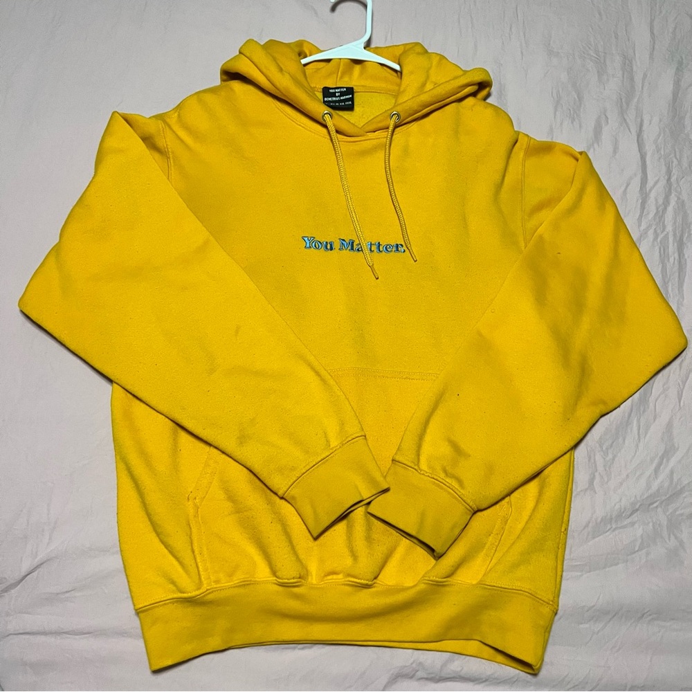 YOU MATTER HOODIE BY DEMETRIUS HARMON - YELLOW